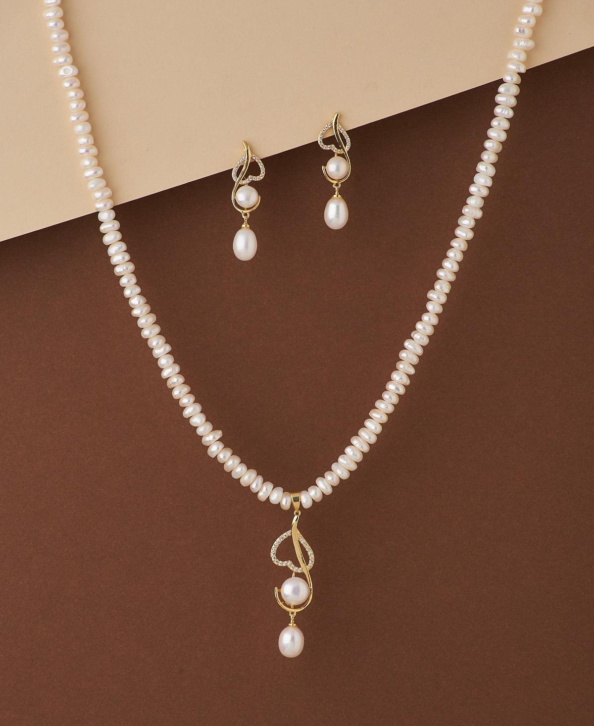 Elegant Real Pearl Necklace Set - Chandrani Pearls