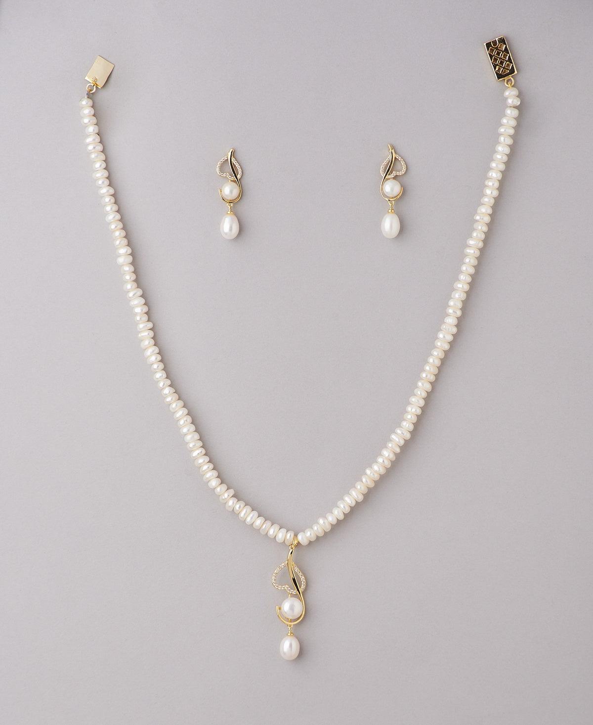 Elegant Real Pearl Necklace Set - Chandrani Pearls