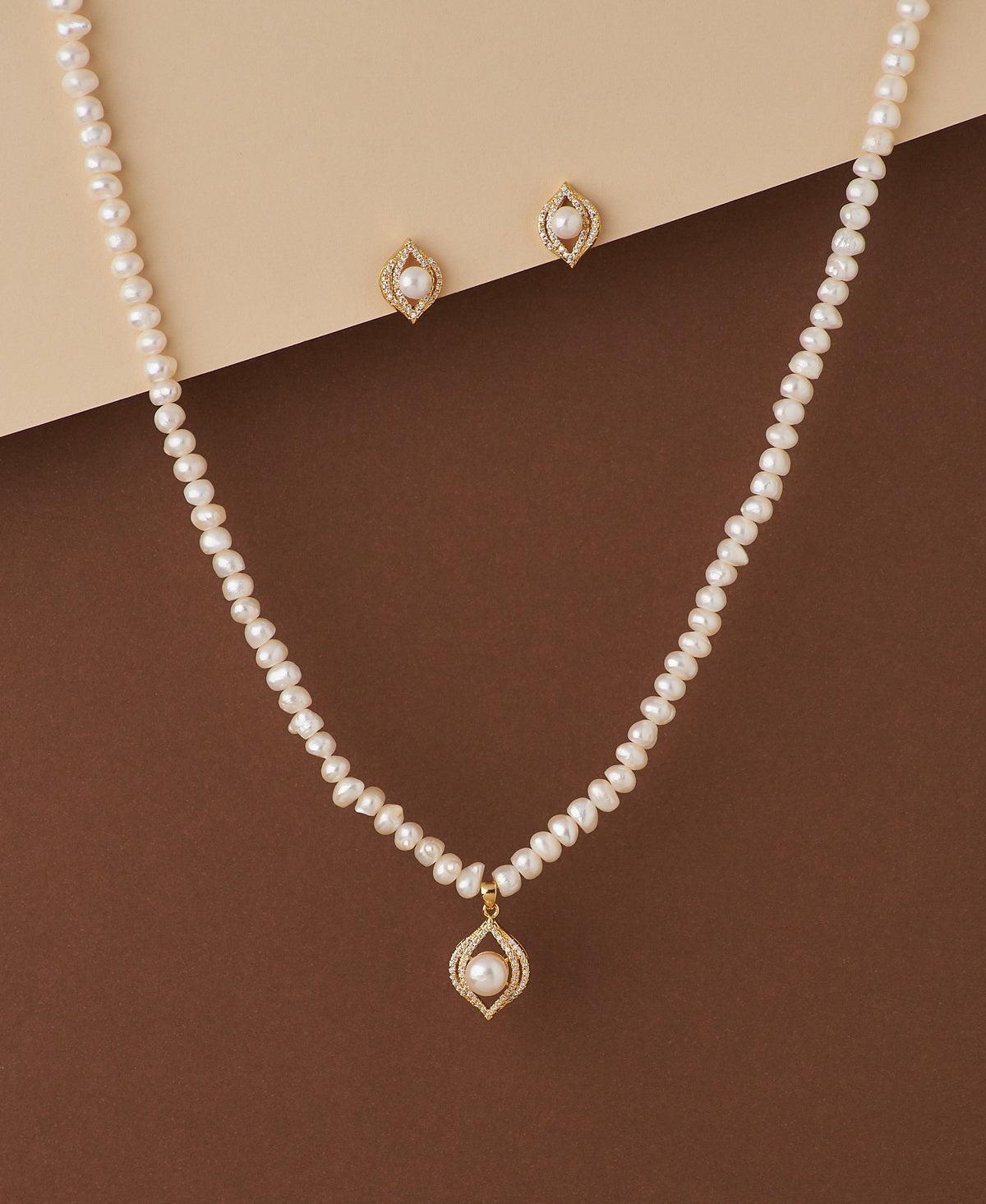 Elegant Real Pearl Necklace Set - Chandrani Pearls