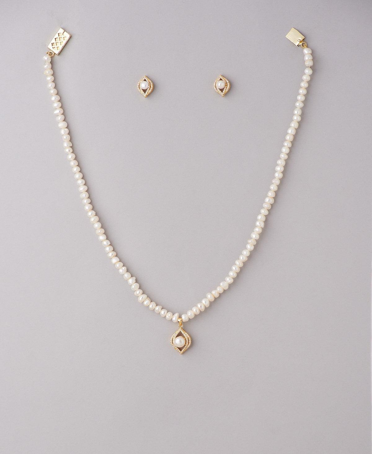 Elegant Real Pearl Necklace Set - Chandrani Pearls