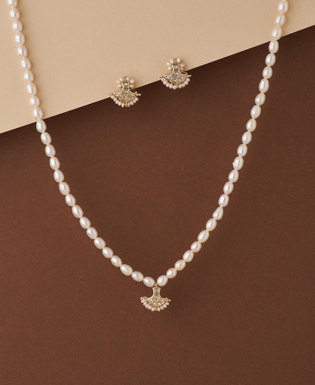 Elegant Real Pearl Necklace Set - Chandrani Pearls