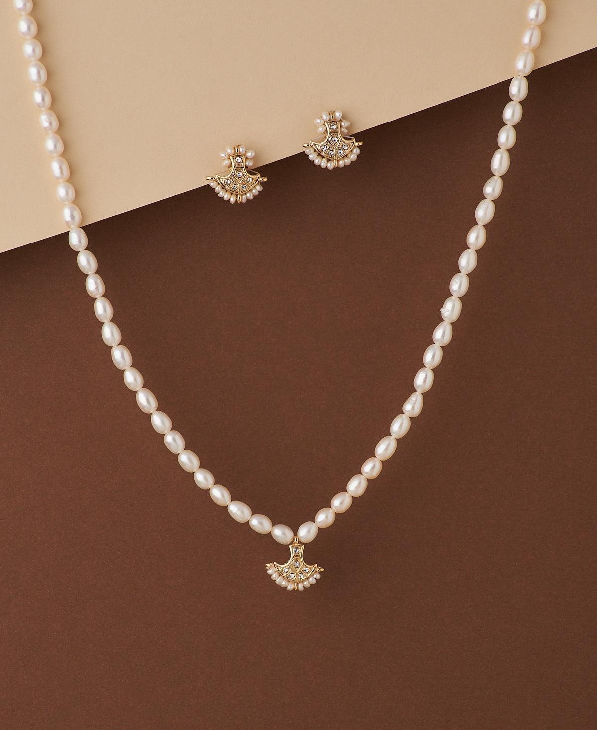 Elegant Real Pearl Necklace Set - Chandrani Pearls