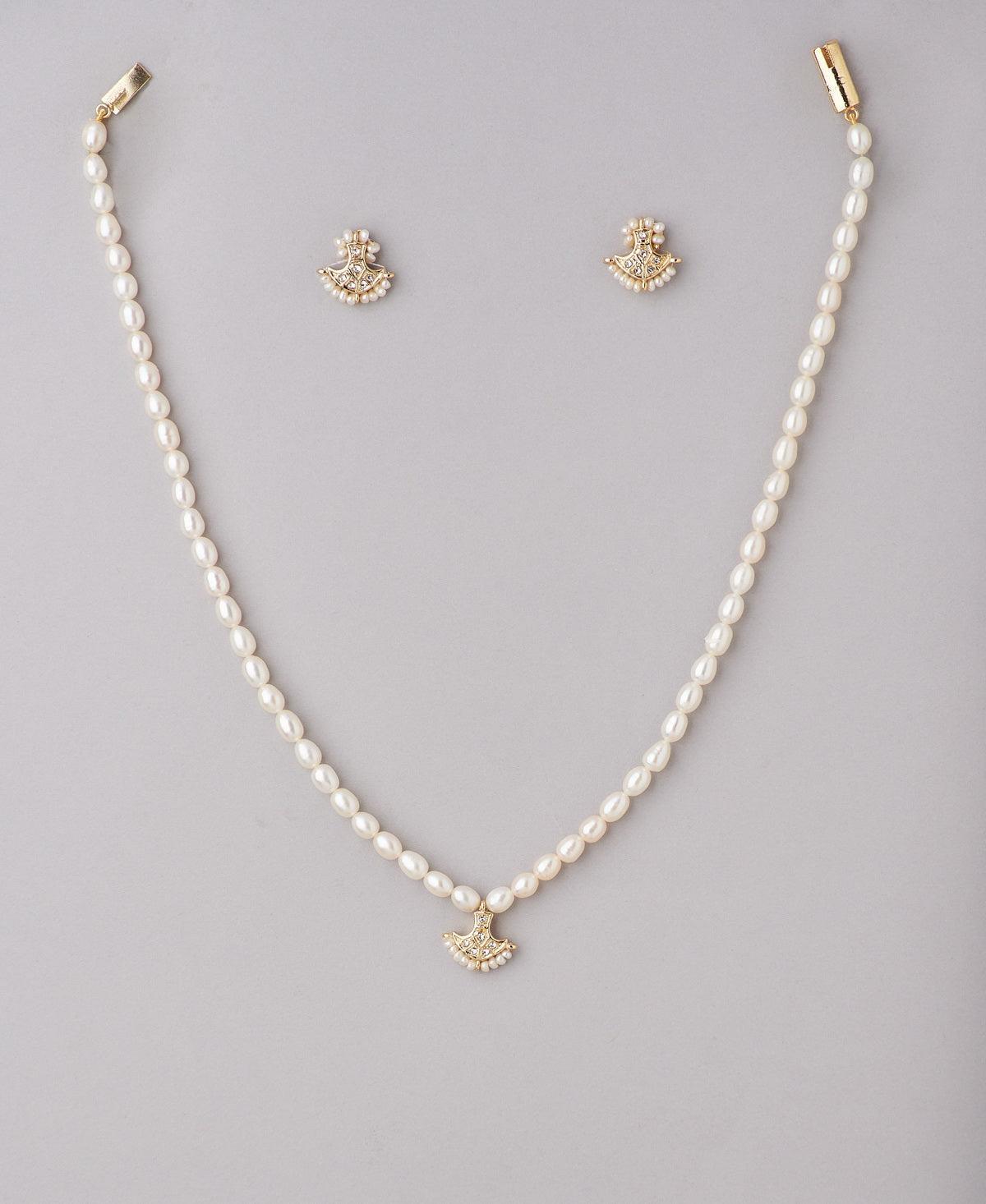 Elegant Real Pearl Necklace Set - Chandrani Pearls