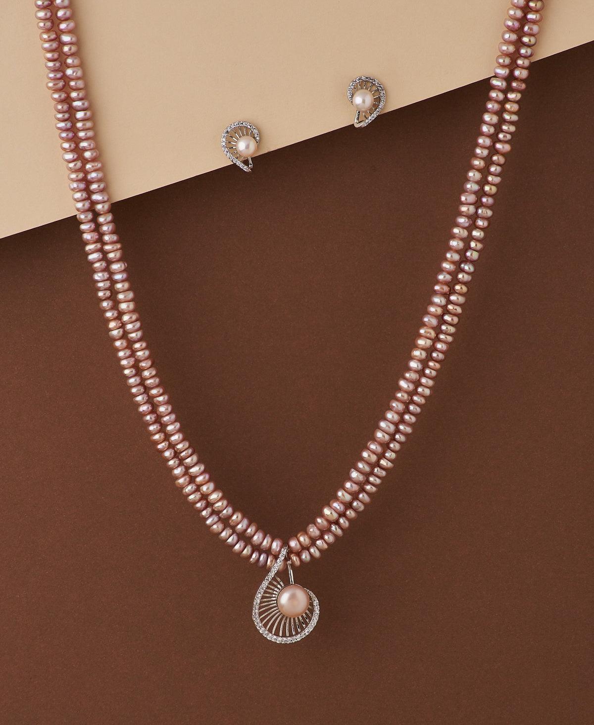 Elegant Real Pearl Necklace Set - Chandrani Pearls
