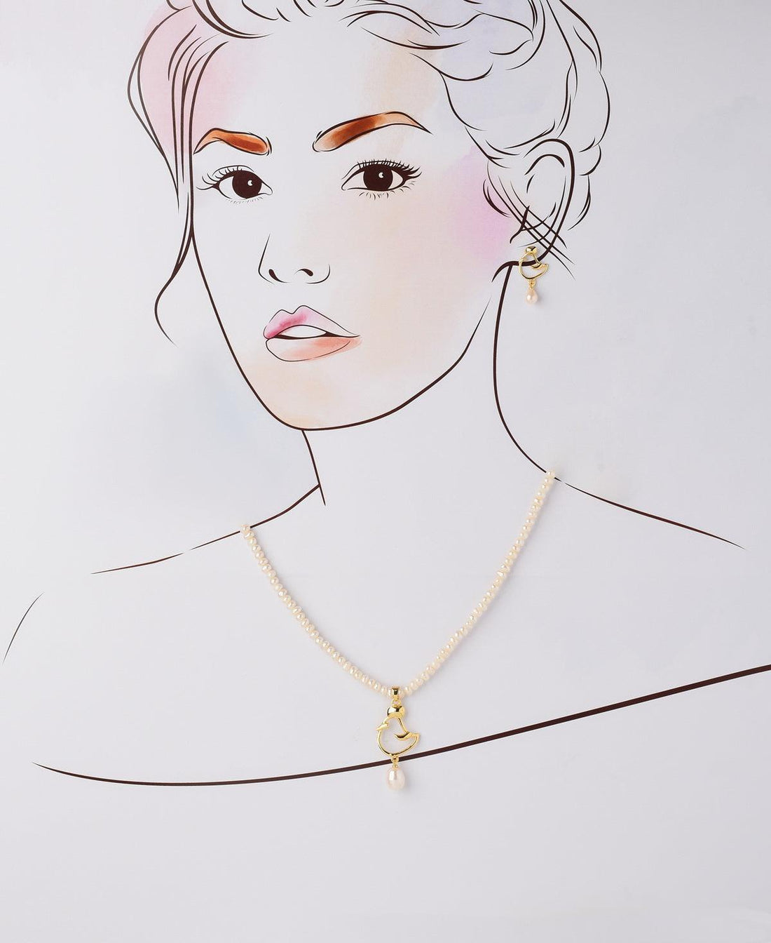 Elegant Real Pearl Necklace Set - Chandrani Pearls