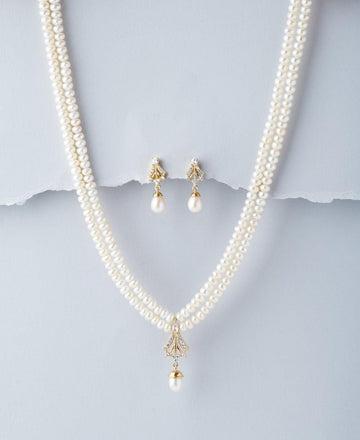 Elegant Real Pearl Necklace Set - Chandrani Pearls