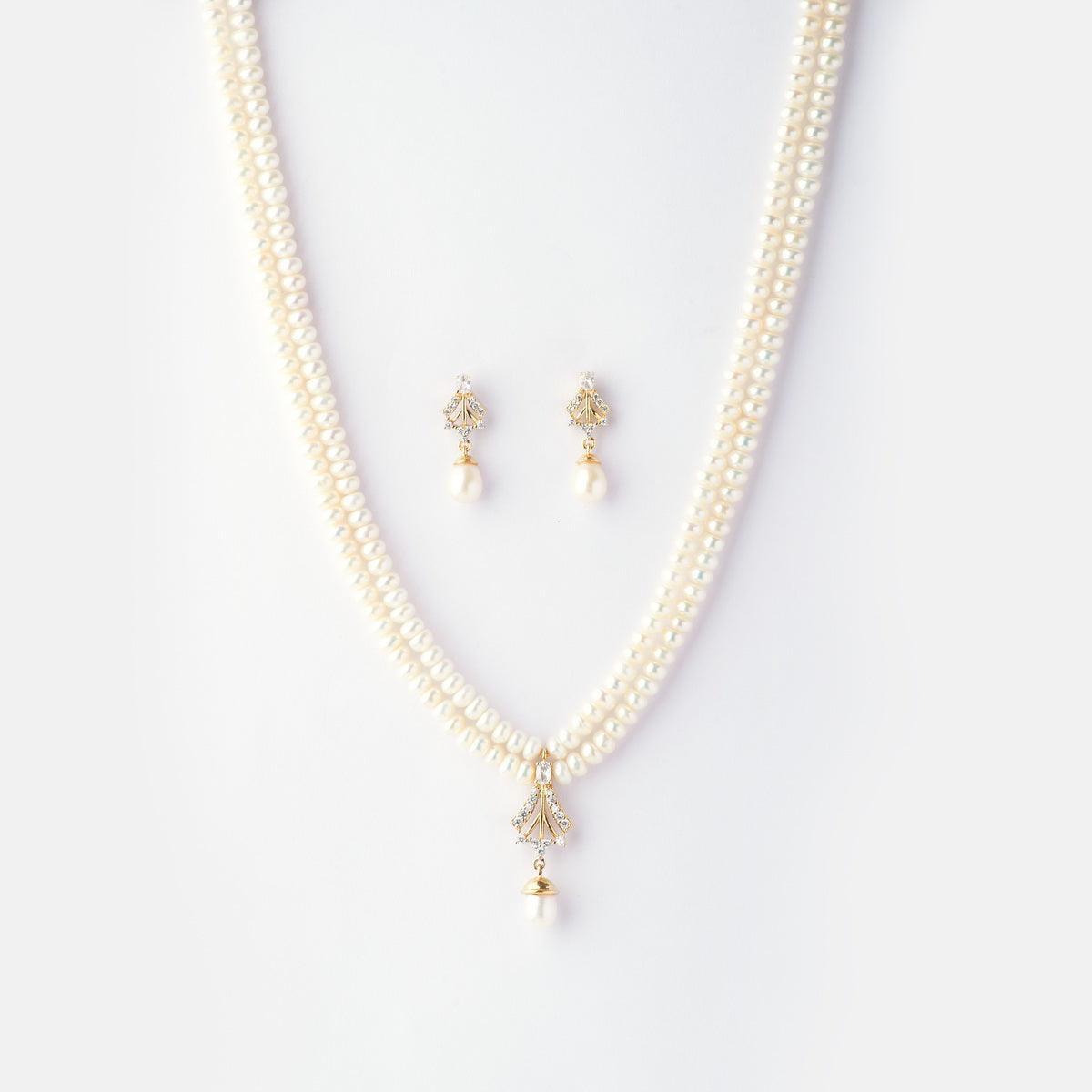 Elegant Real Pearl Necklace Set - Chandrani Pearls