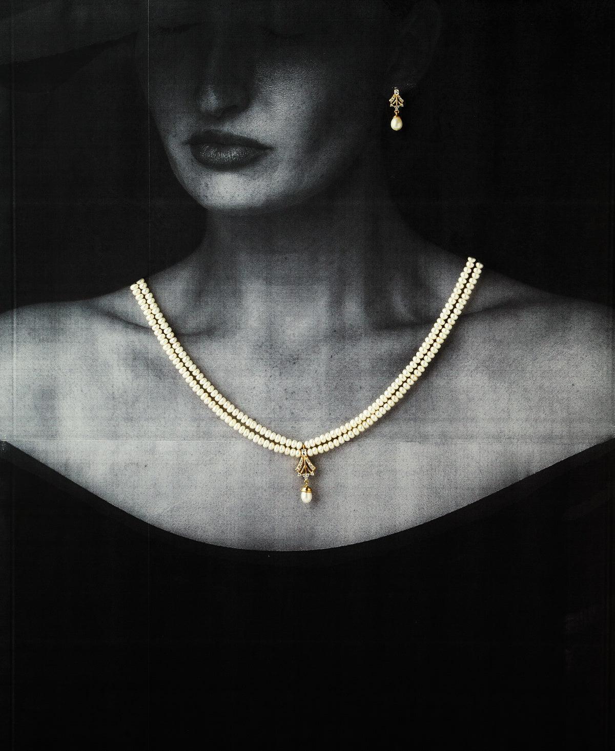 Elegant Real Pearl Necklace Set - Chandrani Pearls
