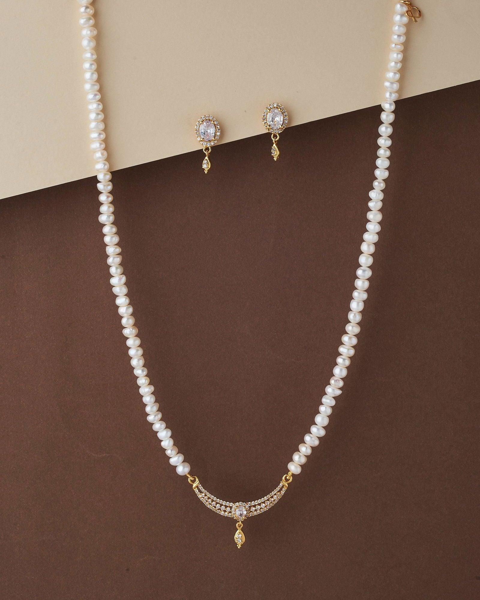 Elegant Real Pearl Necklace Set - Chandrani Pearls