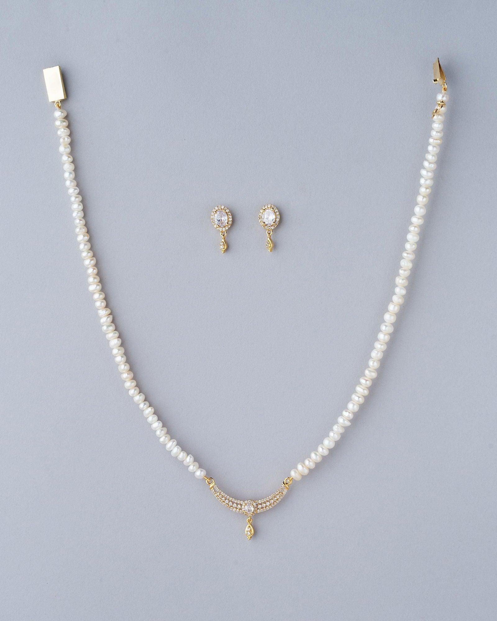 Elegant Real Pearl Necklace Set - Chandrani Pearls