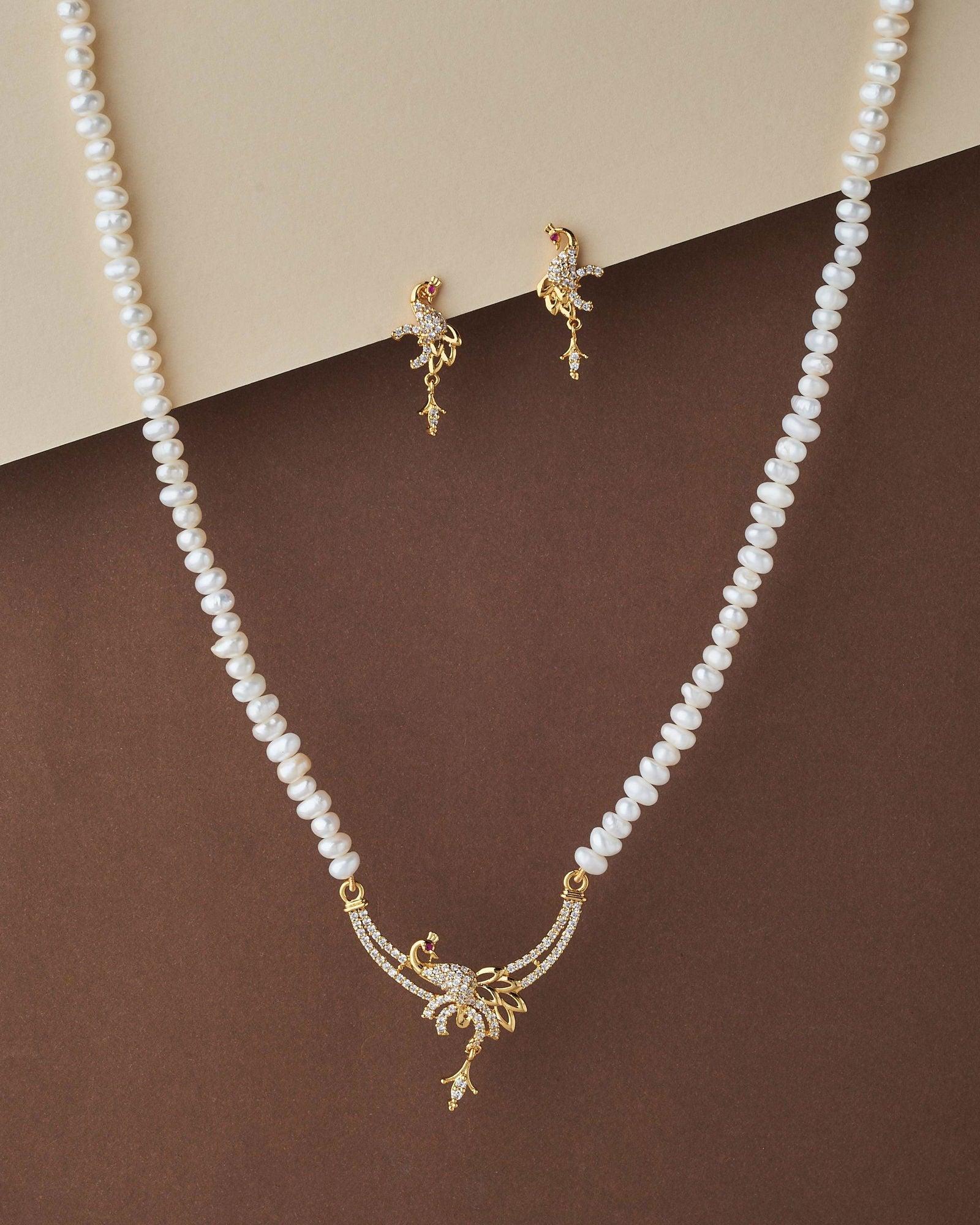 Elegant Real Pearl Necklace Set - Chandrani Pearls