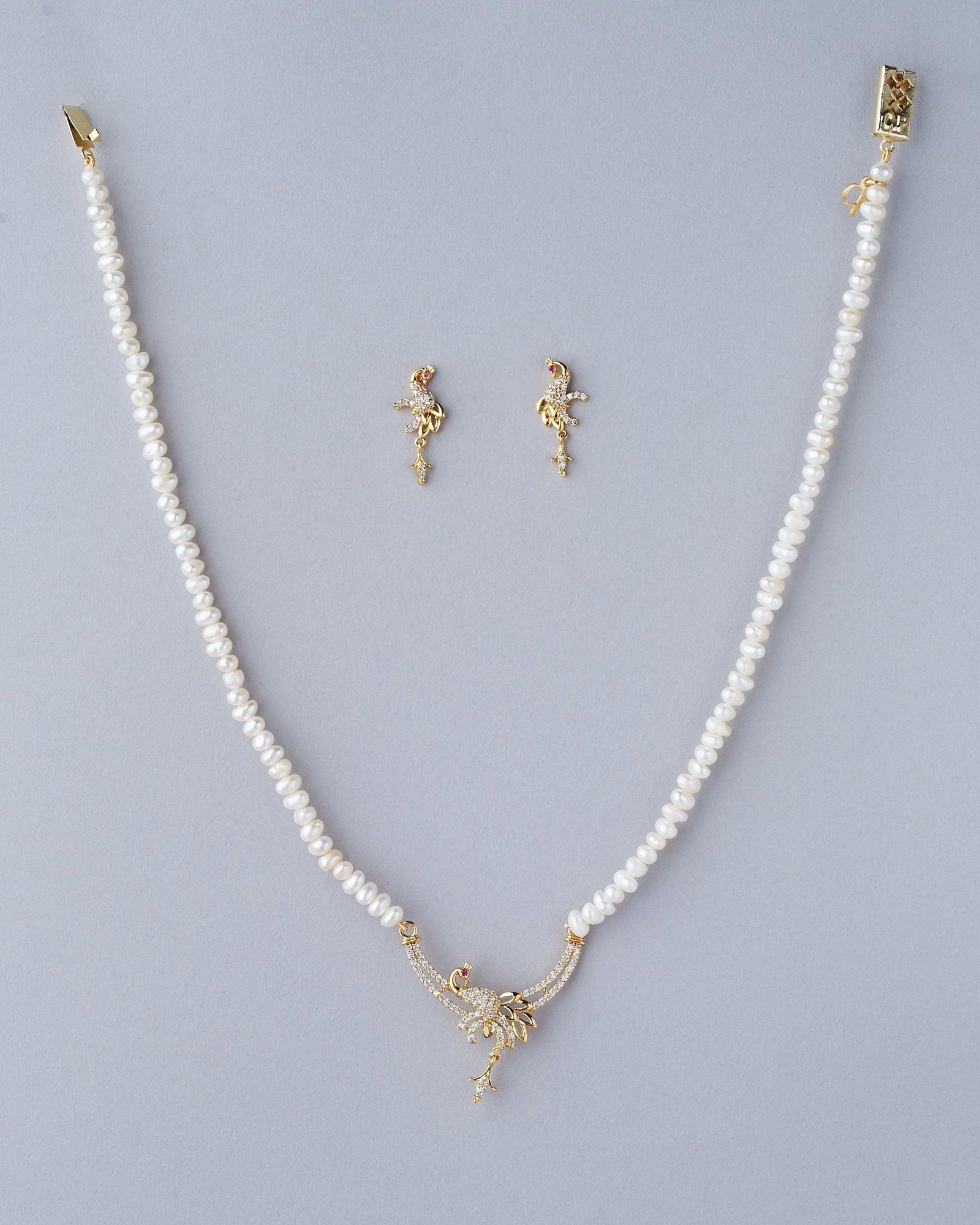 Elegant Real Pearl Necklace Set - Chandrani Pearls