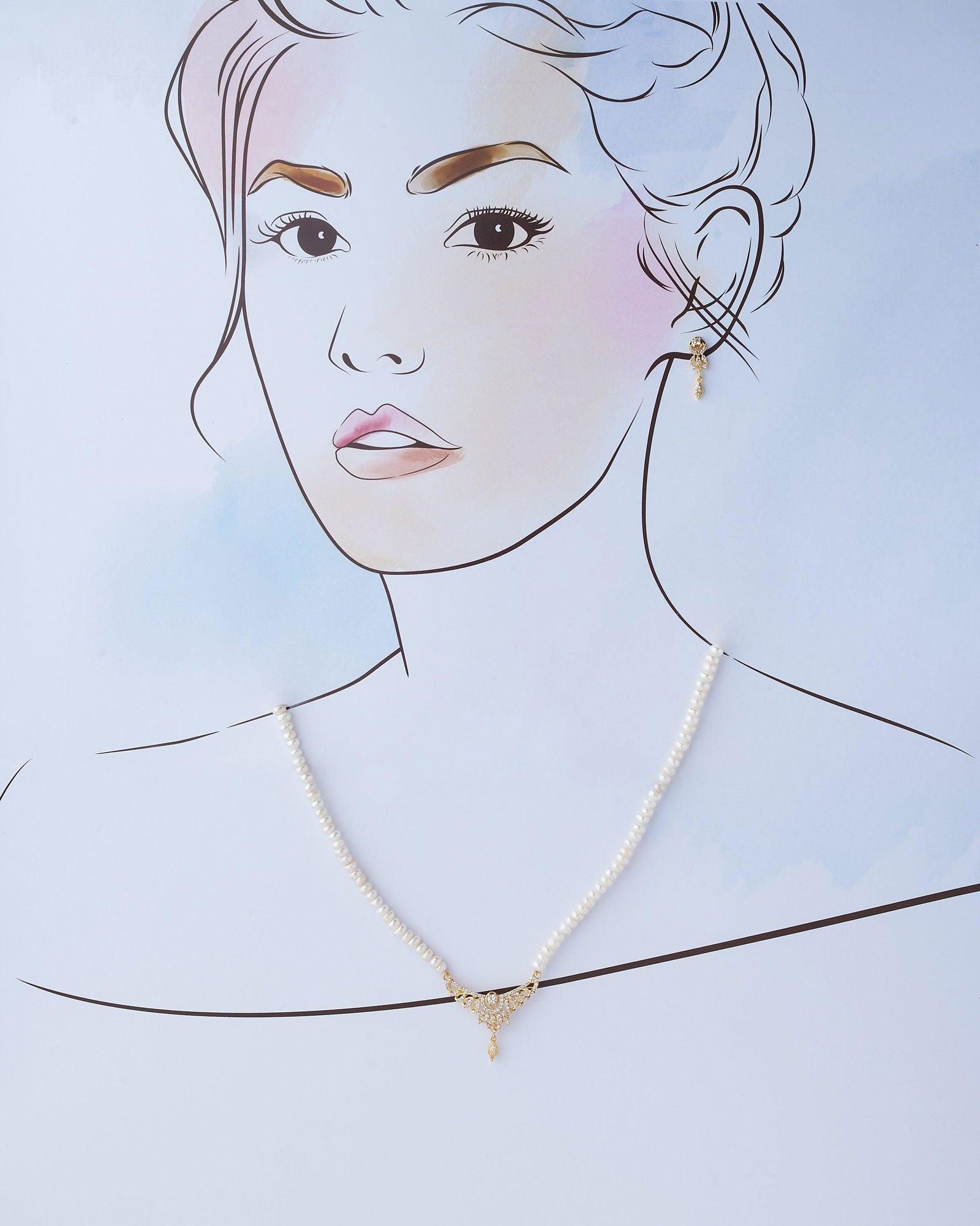 Elegant Real Pearl Necklace Set - Chandrani Pearls