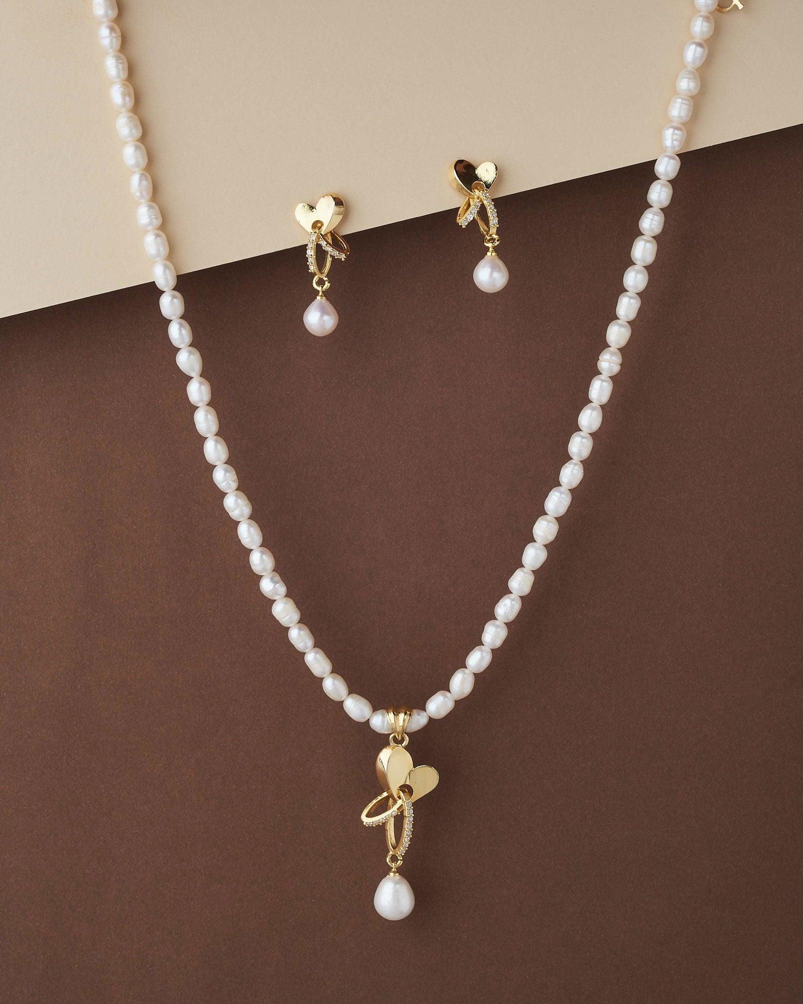 Elegant Real Pearl Necklace Set - Chandrani Pearls