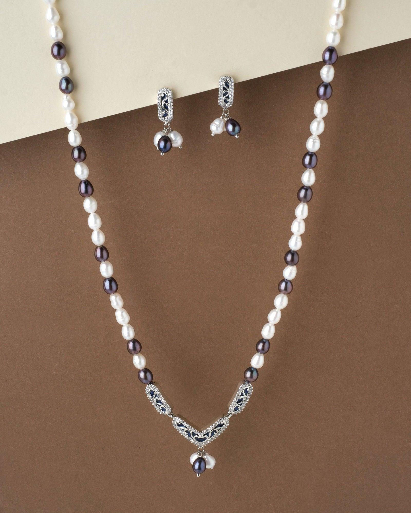 Elegant Real Pearl Necklace Set - Chandrani Pearls
