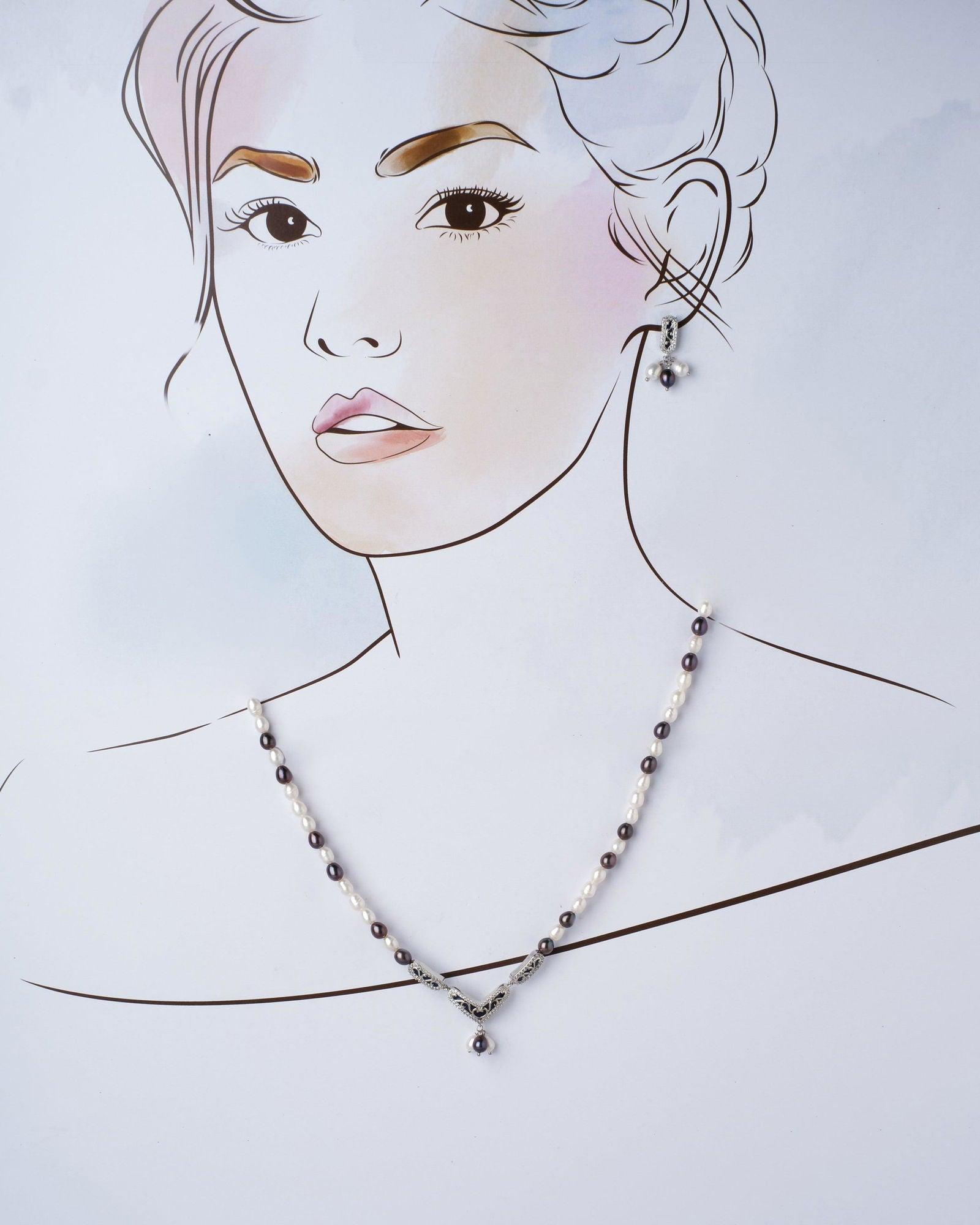 Elegant Real Pearl Necklace Set - Chandrani Pearls
