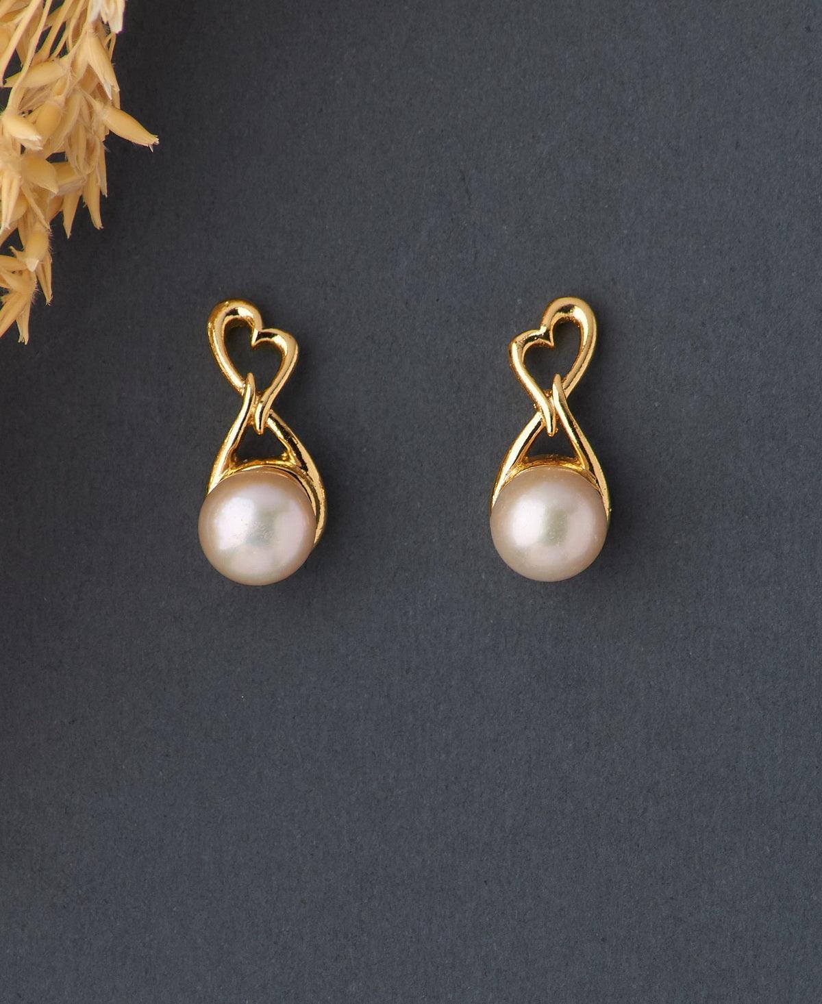 Elegant Real Pearl Stud Earring - Chandrani Pearls
