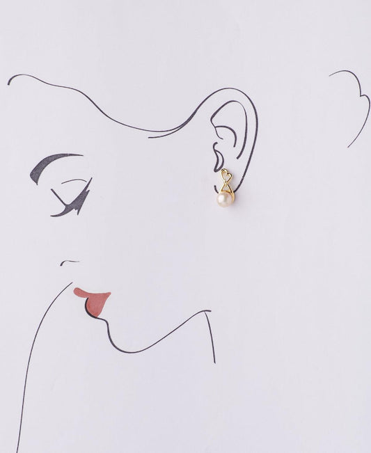 Elegant Real Pearl Stud Earring - Chandrani Pearls