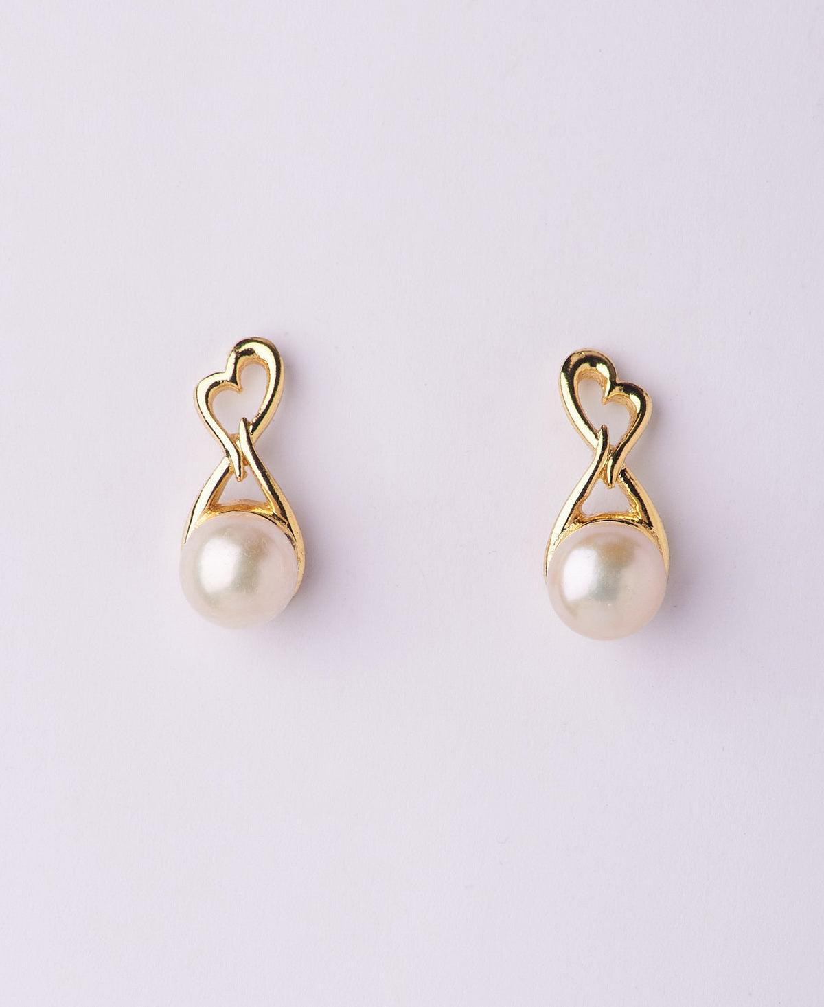 Elegant Real Pearl Stud Earring - Chandrani Pearls