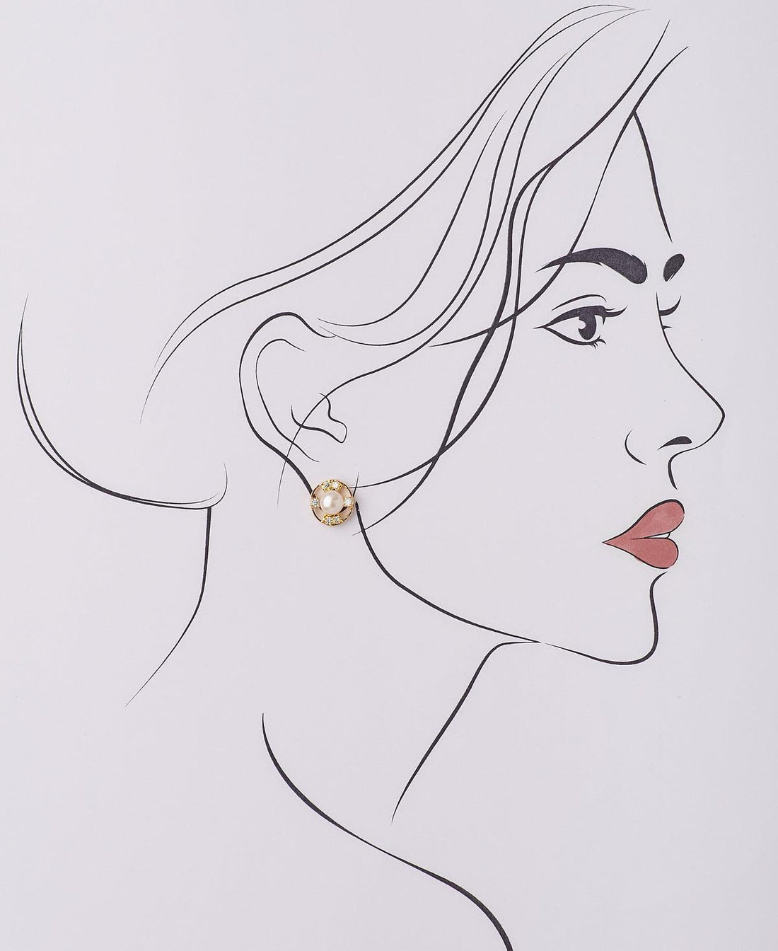Elegant Real Pearl Stud Earring - Chandrani Pearls
