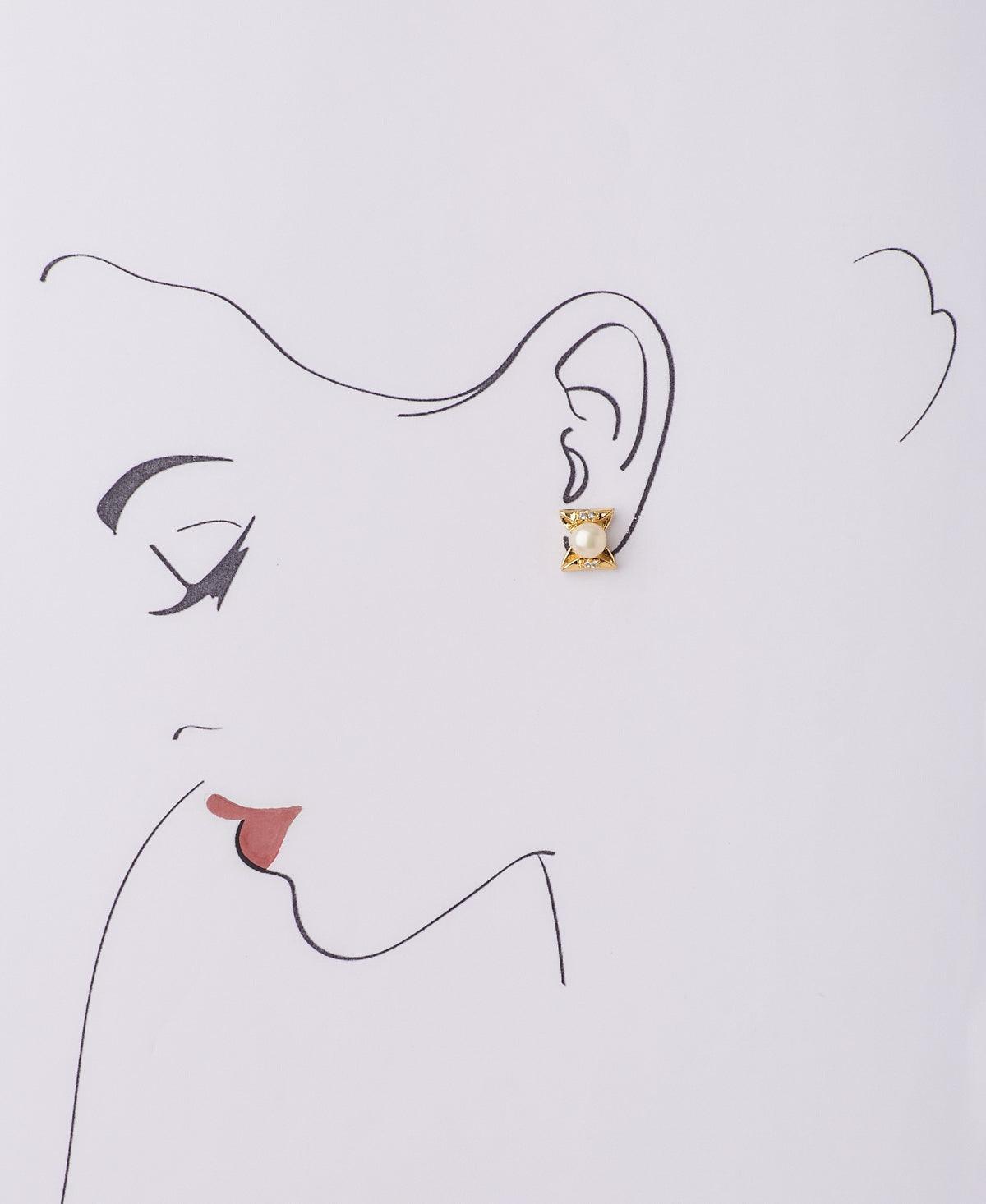 Elegant Real Pearl Stud Earring - Chandrani Pearls