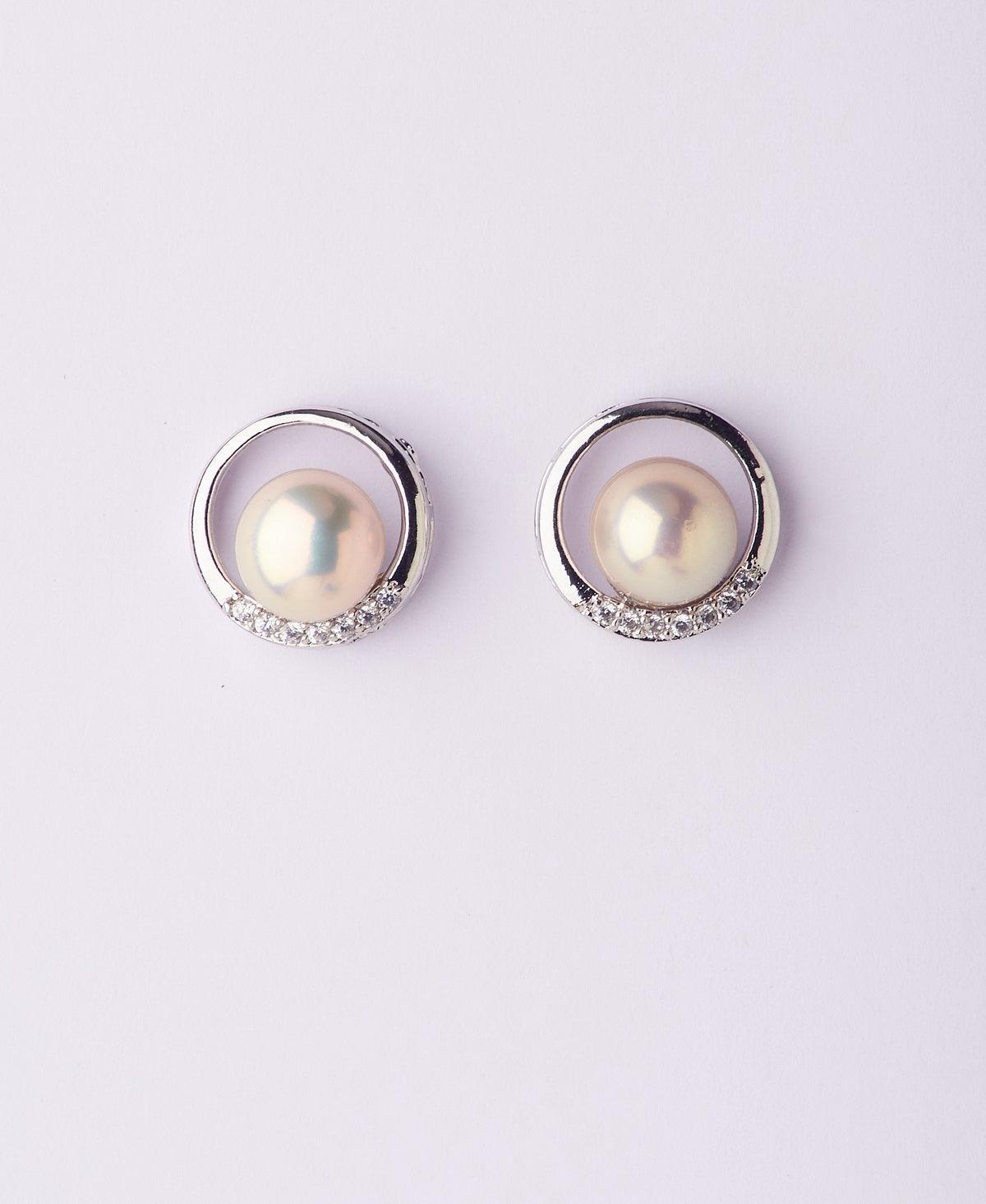 Elegant Real Pearl Stud Earring - Chandrani Pearls