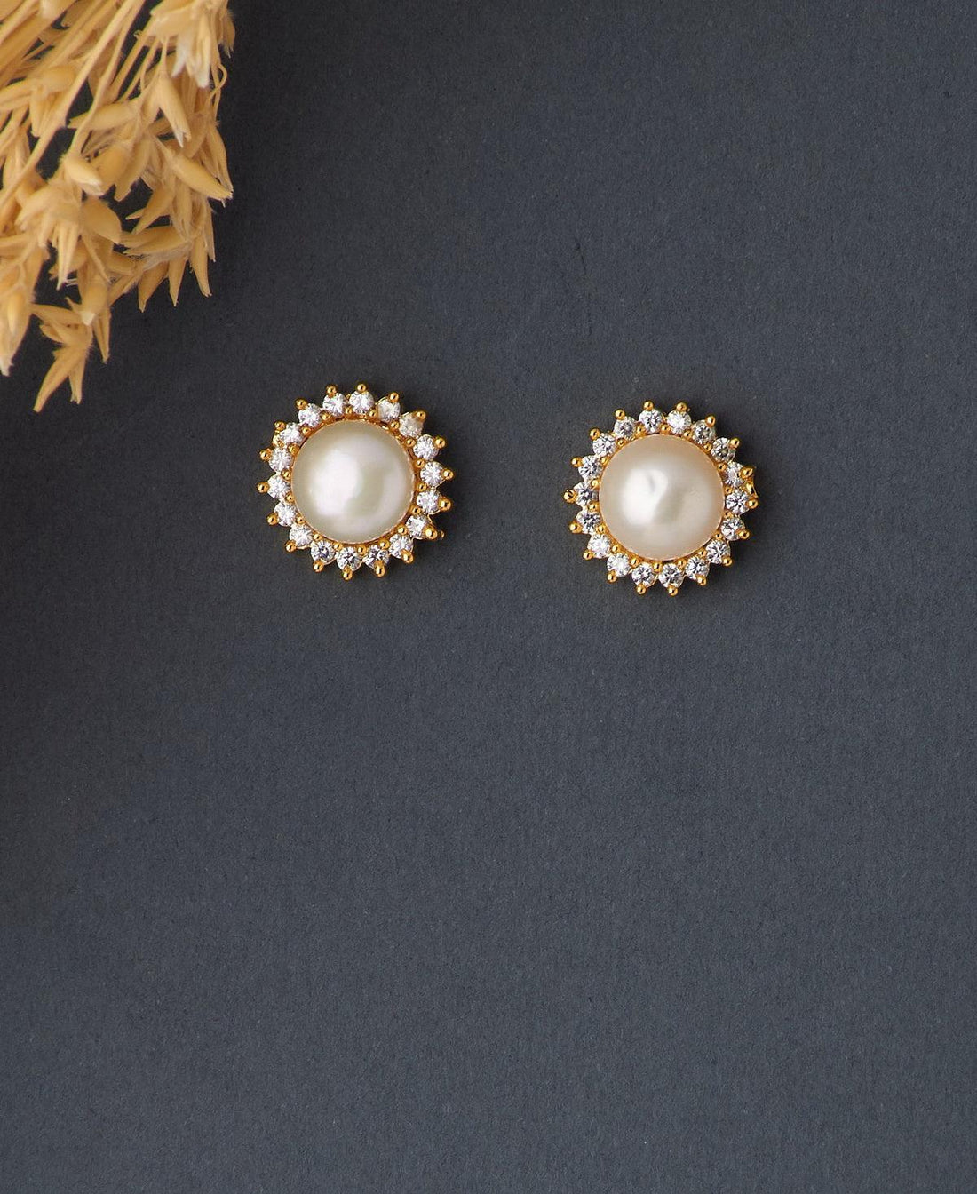 Elegant Real Pearl Stud Earring - Chandrani Pearls