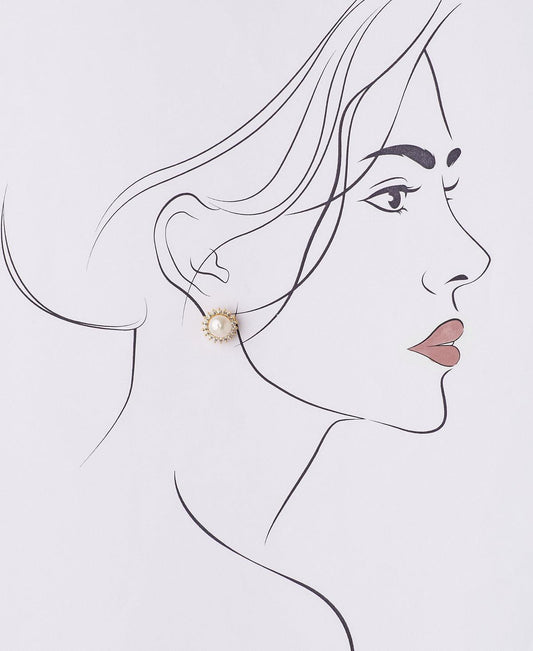 Elegant Real Pearl Stud Earring - Chandrani Pearls