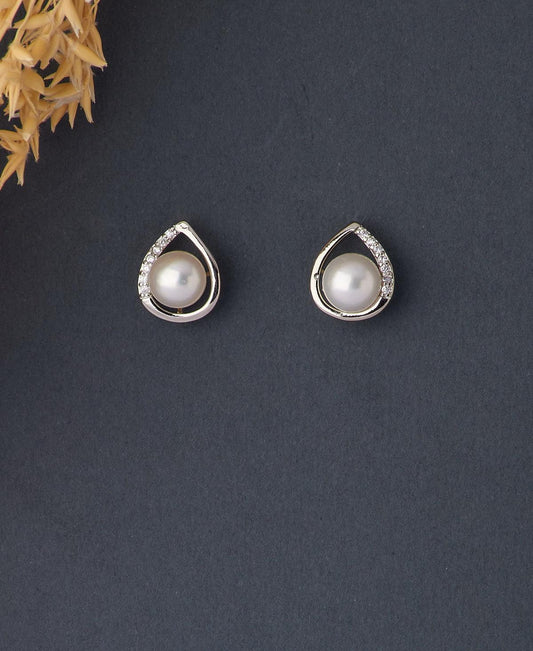 Elegant Real Pearl Stud Earring - Chandrani Pearls