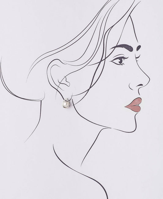 Elegant Real Pearl Stud Earring - Chandrani Pearls