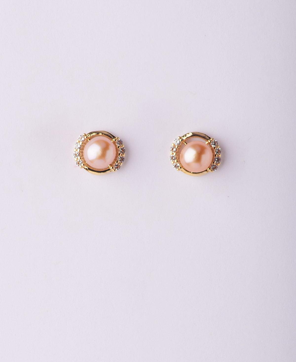 Elegant Real Pearl Stud Earring - Chandrani Pearls