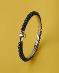 Elegant Rhodium Black Pearl Bangle - Chandrani Pearls