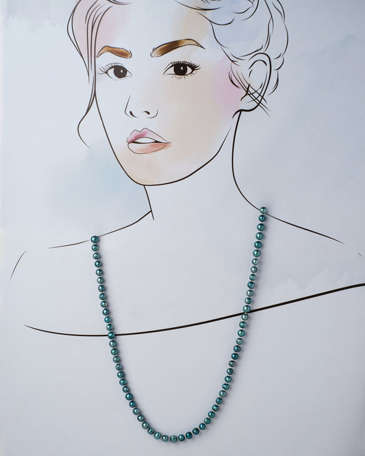 Elegant Sea Green Pearl Necklace - Chandrani Pearls