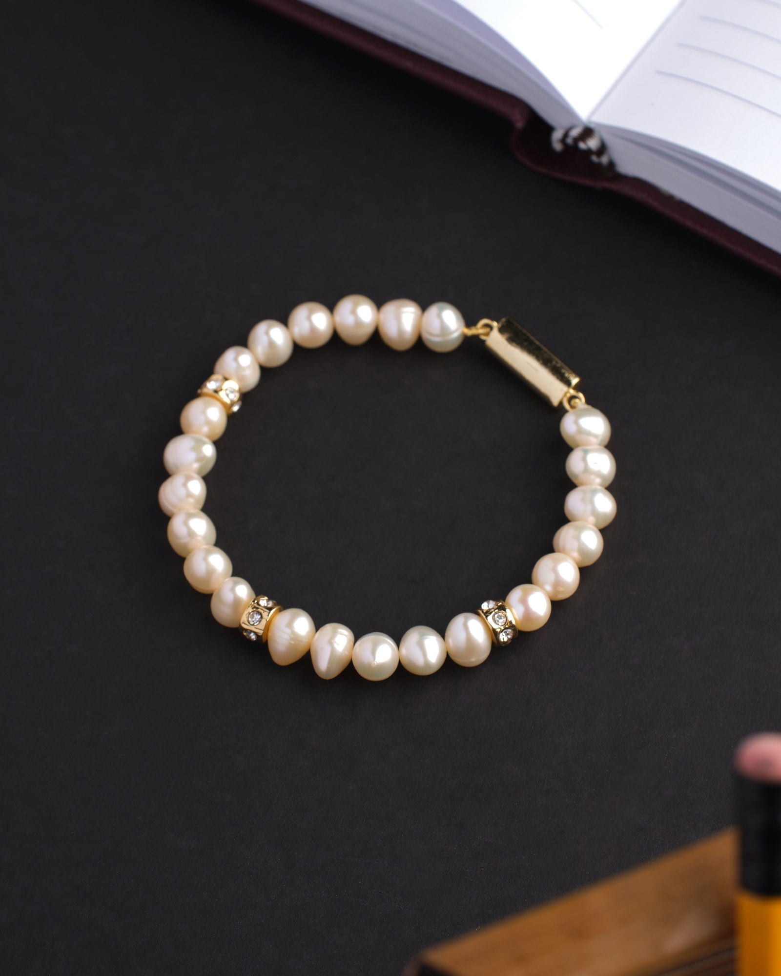 Elegant Single Line Bracelet - Chandrani Pearls