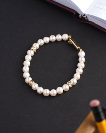 Elegant Single Line Bracelet - Chandrani Pearls