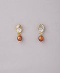 Elegant Stone Studded Pearl Earring - Chandrani Pearls