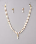 Elegant Stone Studded Pearl Necklace Set - Chandrani Pearls
