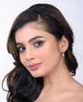 Elegant Stone Studded Silver Earring - Chandrani Pearls