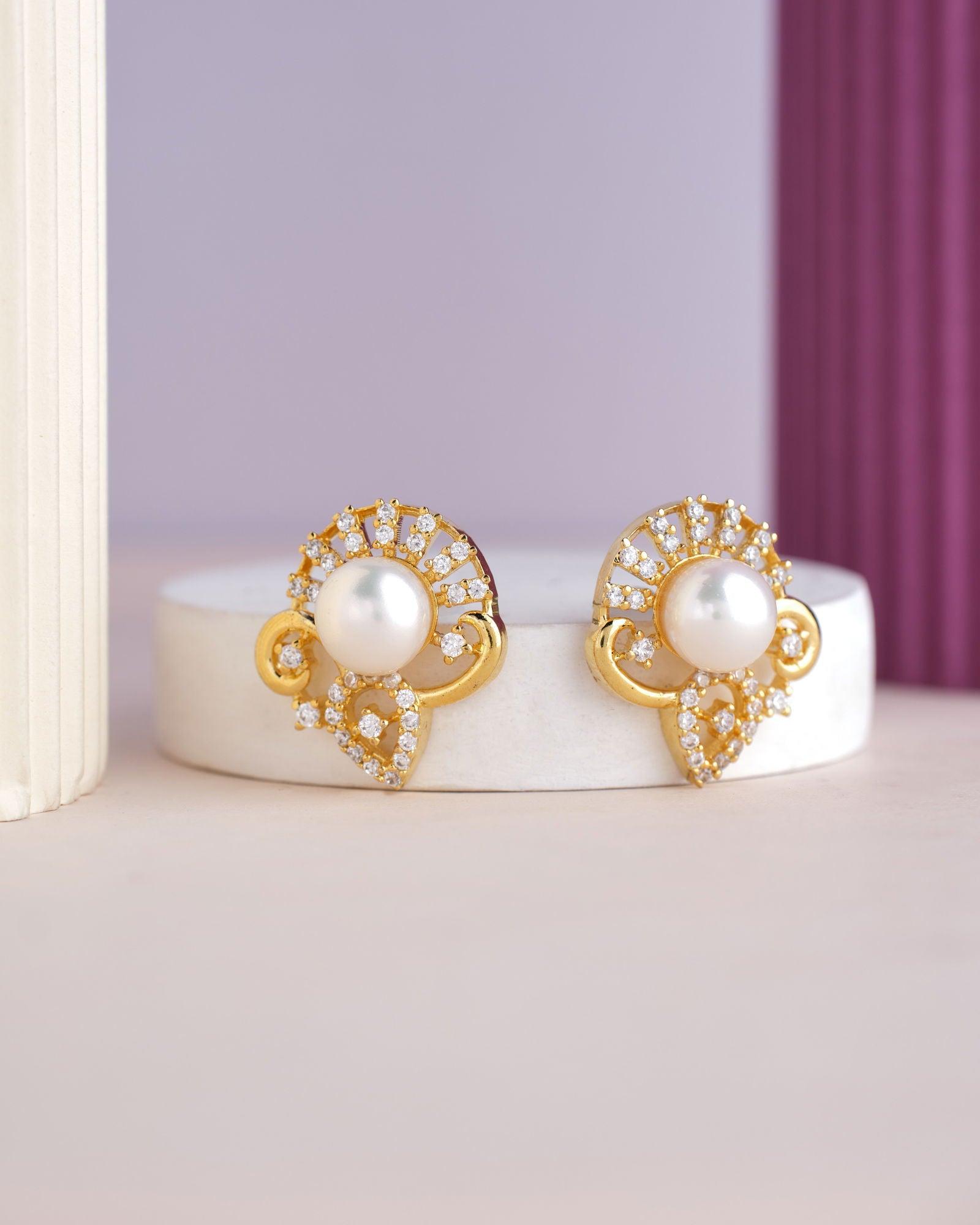 Elegant Stud Pearl Earring - Chandrani Pearls