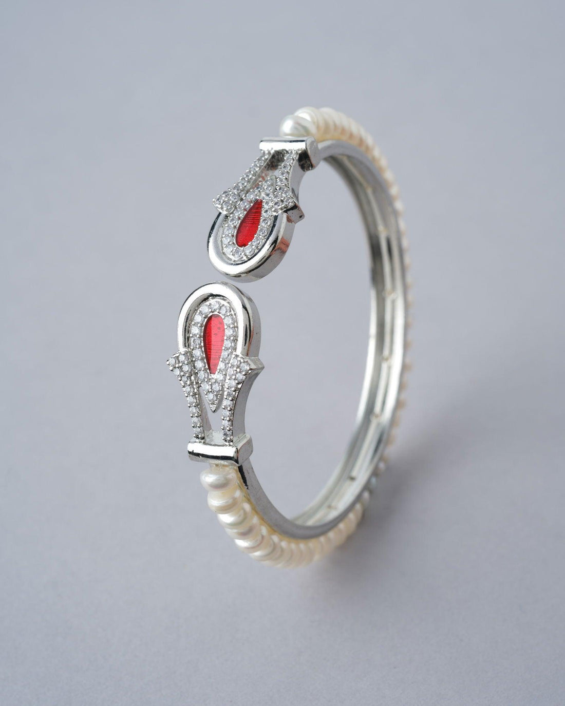 Elegant White Pearl Bangle - Chandrani Pearls