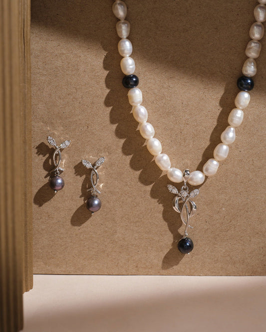 Elegant White Pearl Necklace Set - Chandrani Pearls