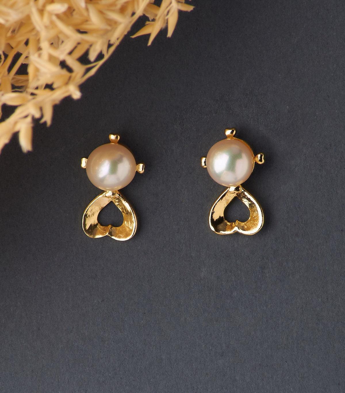 Elegant White Pearl Stud Earring - Chandrani Pearls