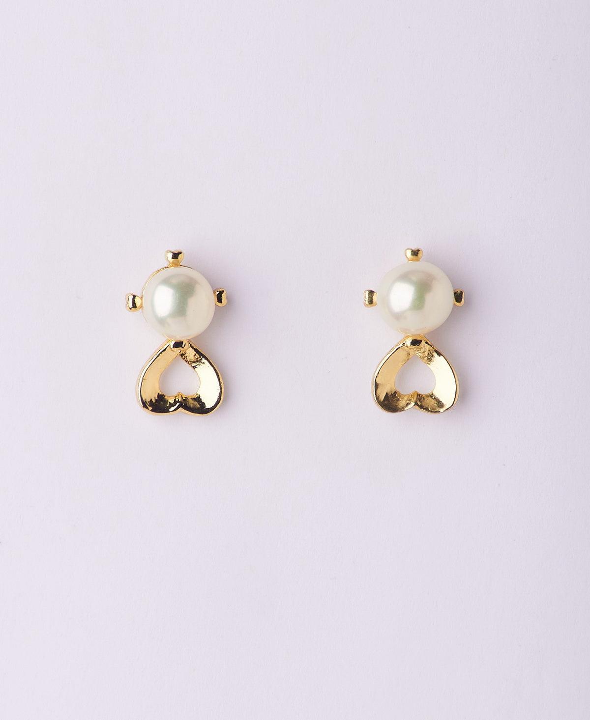 Elegant White Pearl Stud Earring - Chandrani Pearls