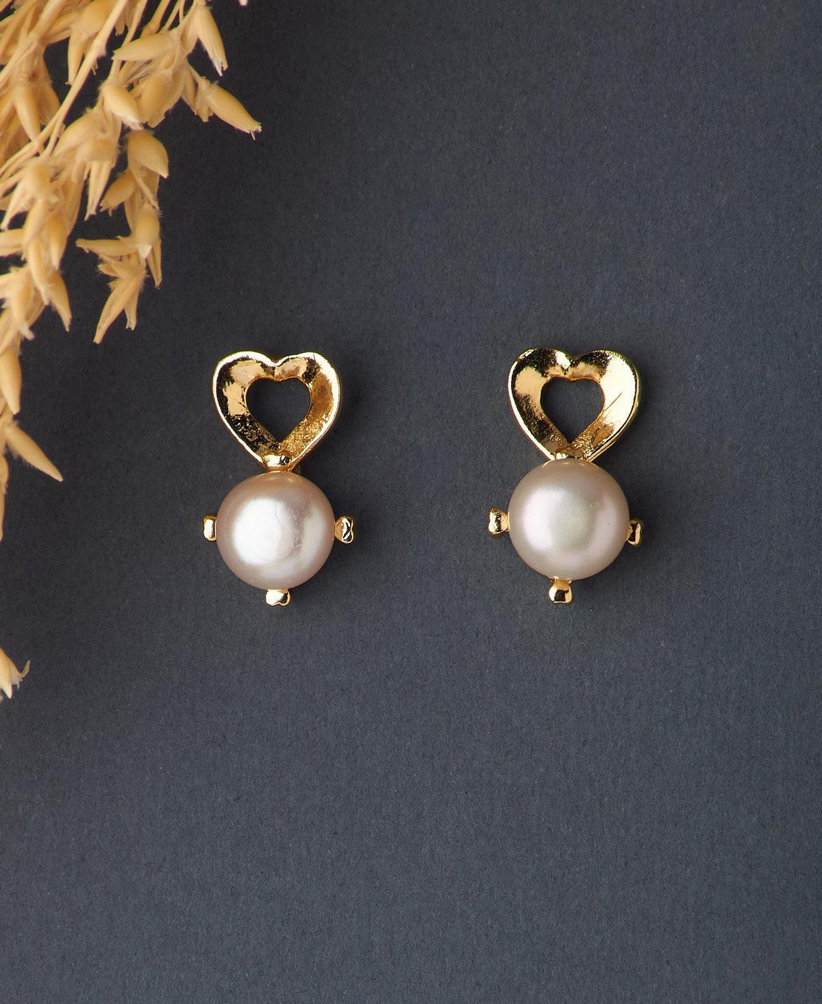 Elegant White Pearl Stud Earring - Chandrani Pearls