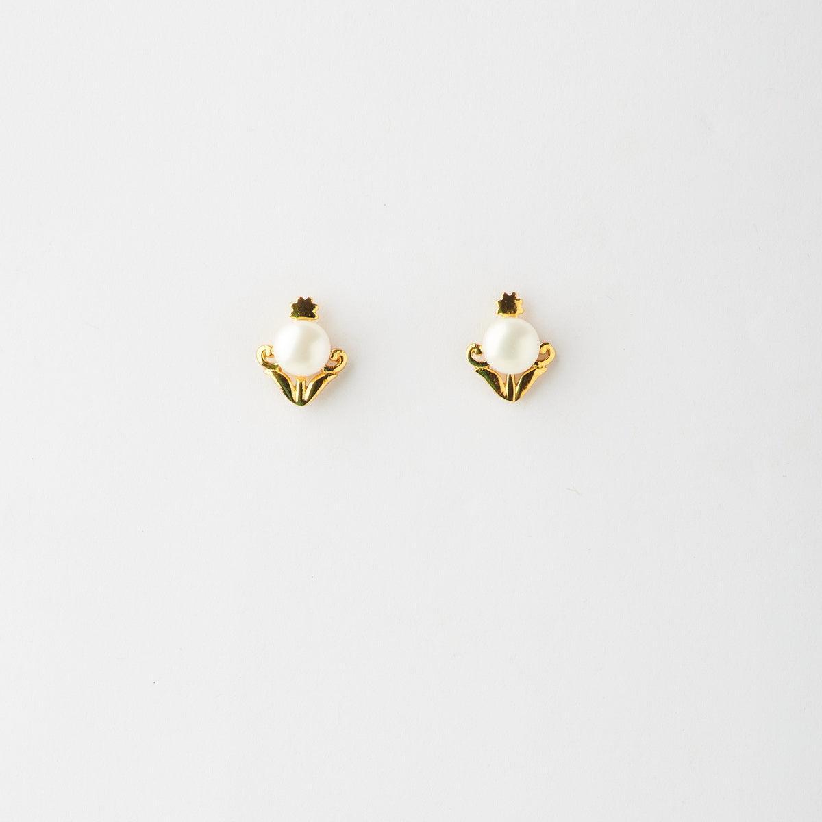 Elegant White Pearl Stud Earrings - Chandrani Pearls