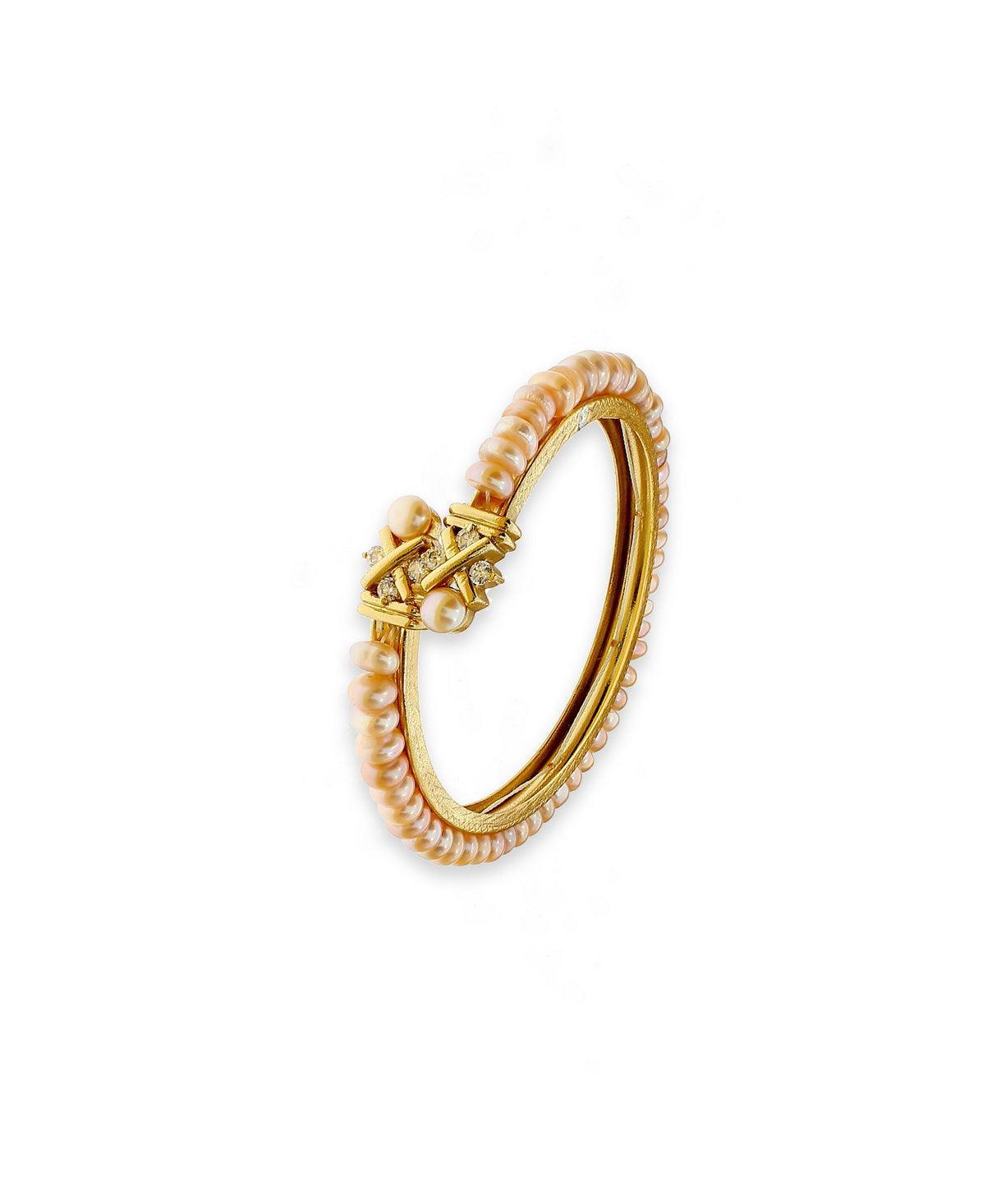 Elegant and classy Pearl Bangle - Chandrani Pearls