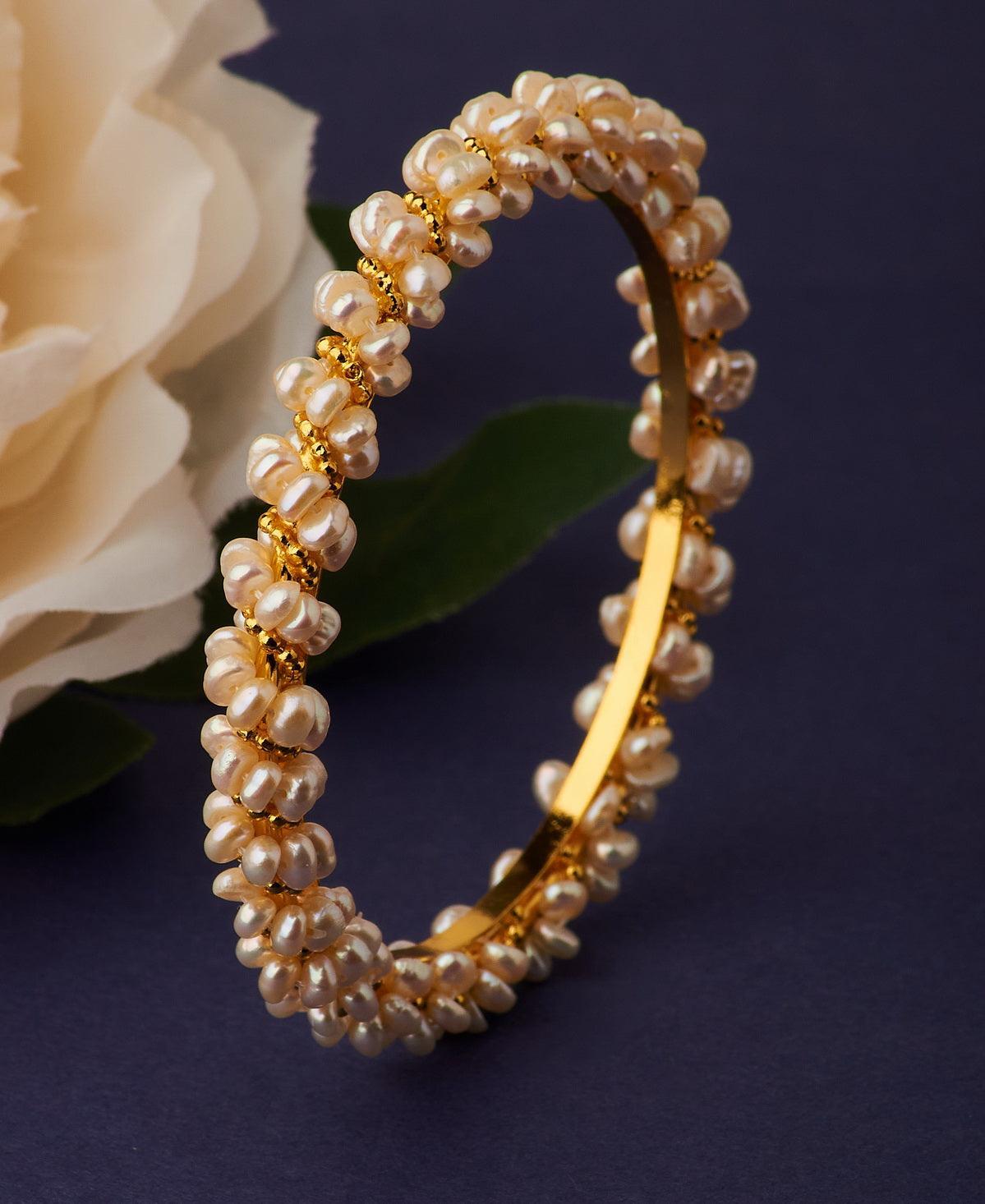 Elegant and classy Pearl Bangle - Chandrani Pearls