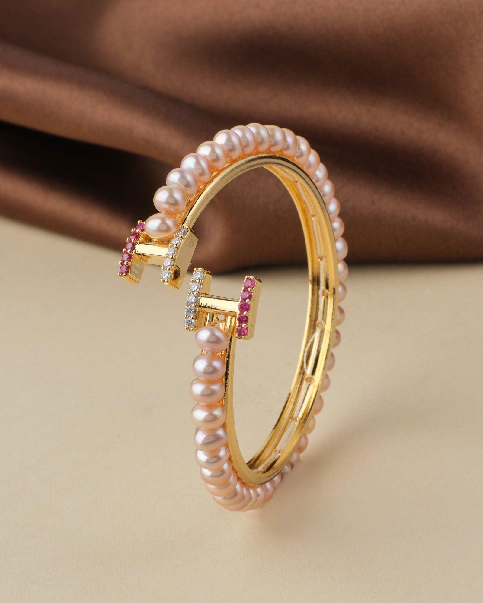 Elegant and classy Pearl Bangle - Chandrani Pearls
