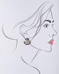 Elegant pearl with stone studded stud earrings that always go with your traditional outfit. - Chandrani Pearls