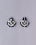 Elegant pearl with stone studded stud earrings that always go with your traditional outfit. - Chandrani Pearls